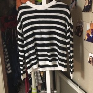 “So” black & white striped sweater